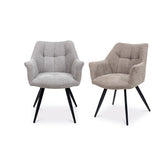 Ludlow Textured Fabric Dining Armchair - Pendle Village Furniture